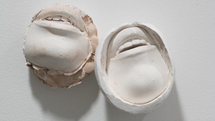 Chale Roddick, Untitled, plaster; Chelsea Tomczyk, Mouth, plaster