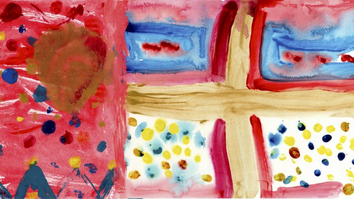 Merged artwork for the Pediatric ward on the second floor. The artwork was created by the children of Queneesh Elementary.